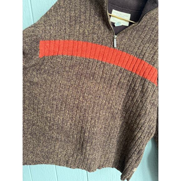 Vintage Y2K American Eagle Wool Zip Sweater Men’s Large Ribbed - Picture 3 of 6